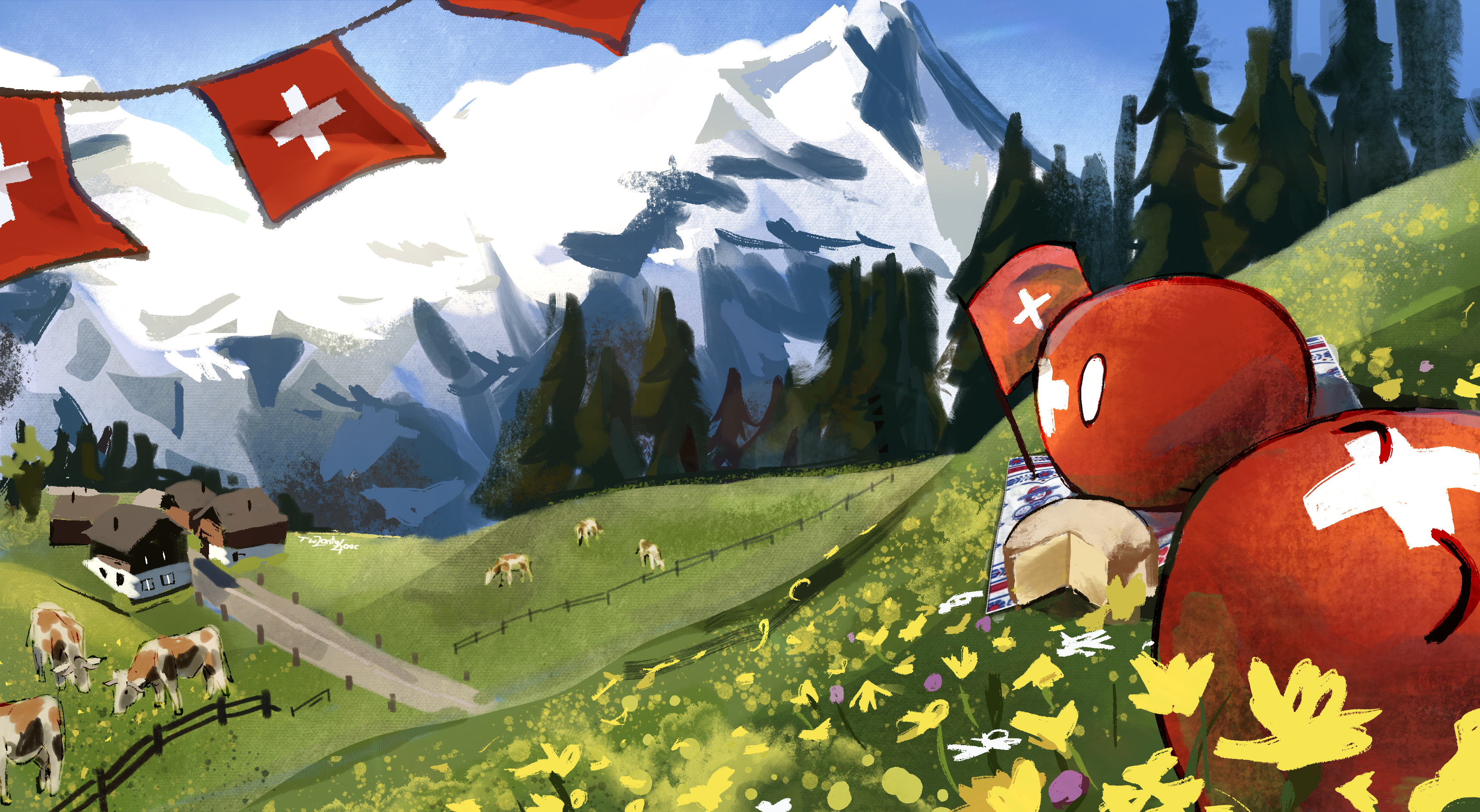 Switzerland card artwork, Aug 1, 2026